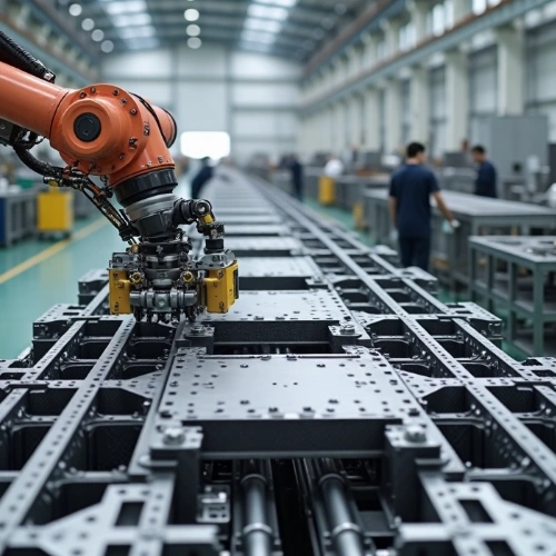 This is Connection Process of Titanium Alloy Channel Steel and Carbon Fiber Composite Frame in Spacecraft photo